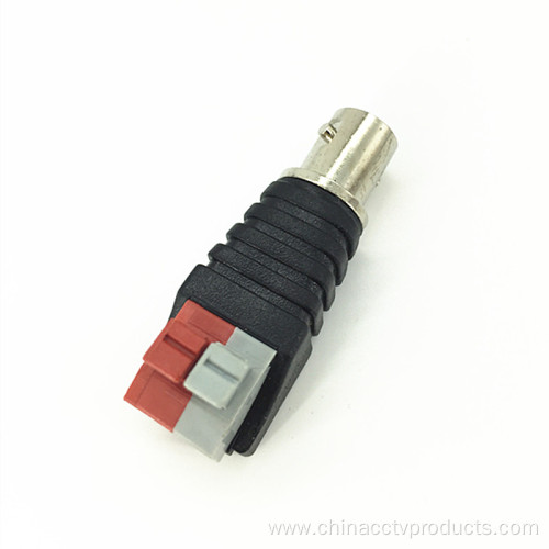 Press-Fit Screwless terminal CCTV Cable BNC Female Connector